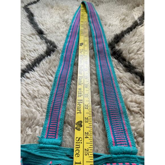 Authentic 100% Wayuu Mochila Colombian Bag cotton candy bohemian blue pink neon - Picture 14 of 16